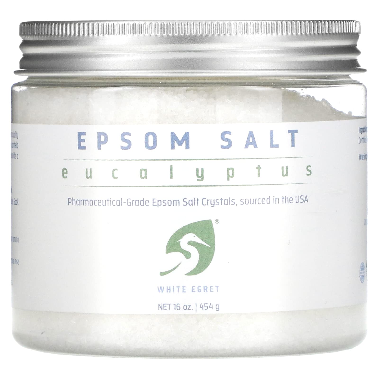 WHITE EGRET Epsom Salt, Eucalyptus, 2.5 Pound