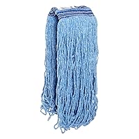 Rubbermaid Commercial Products Universal Blend Mop, 24-Ounce, Blue Headband, Heavy Duty Industrial Wet Mop For Floor Cleaning Office/School/Stadium/Lobby/Restaurant, Pack of 12