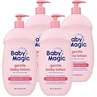 Baby Magic Gentle Baby Lotion | 30 Fl Oz (Pack of 4) | Vitamins & Aloe | Free of Parabens, Phthalates, Sulfates and Dyes