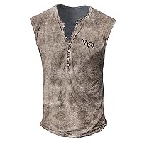 Muscle Shirt,Summer Loose Print Plus Size Sleeveless Shirt Muscle Casual Sport Bodybuilding Training Tees