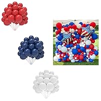 JOYYPOP 300pcs Red White and Blue Balloon Garland Arch Kit, 12 Inch Red White and Blue Balloons for 4th of July Independence Day Patriotic Anniversary Decorations