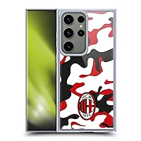 Officially Licensed AC Milan Camouflage Crest Patterns Soft Gel Case Compatible with Samsung Galaxy S23 Ultra 5G and Compatible with MagSafe Accessories