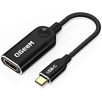 QGeeM USB C to HDMI Adapter 4K Cable, USB Type-C to HDMI Adapter [Thunderbolt 3/4] HDMI Adapter for Laptop MacBook Pro/Air, iPhone15 Pro max, Dell XPS, HP.Pixelbook, Thinkpad,Surface,etc.-Black