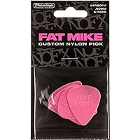 JIM DUNLOP Fat Mike Nylon Standard Guitar Picks, 6 Pack