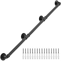 9FT Industrial Stair Railing Wall Mount Staircase Handrail φ1.3