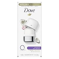 Dove Refillable Deodorant Starter Kit Deodorant For Women Coconut & Pink Jasmine 0% Aluminum 1.13 oz