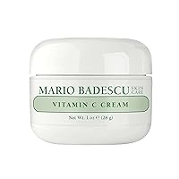 Mario Badescu Vitamin C Cream | Lightweight Face Moisturizer Enriched With Niacinamide for All Skin Types | Visibly Reduces Signs of Aging | 1 Fl Oz