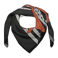 Shark American Flag Square Scarf Fashion Head Scarf Neck Scarf Headscarf Hair Scarf Bandana Headband for Sleep And Daily Use