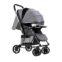 HZDMJ Baby Stroller, Foldable, Ab Stroller, Lightweight, Compact, B-Shaped, Reclining, Can Be Converted into a Cradle, SG Standards, Newborn, From 1 Month to 36 Months, Travel, Homecoming, Baby