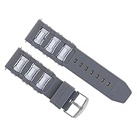 Ewatchparts 26MM RUBBER WATCH BAND STRAP FOR MENS MICHAEL KORS DIVER WATCH LIGHT GREY