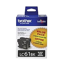 Brother LC612PKS LC61BK 2 Pack Black Ink Cartridges