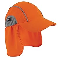 Ergodyne Womens High-performance Hat And Neck Shade Baseball Cap, Orange