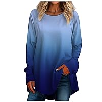 Oversize Ladies Tops and Blouses Long Sleeve Shirts for Women Shirts for Women Y2K Shirt Shirts for Women Plus Size Tops for Women Ladies Tops and Blouses Custom Shirt Blue 3XL
