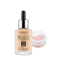 Catrice | HD Liquid Coverage Foundation 05 & Under Eye Brightener 10 Light Rose | Full Coverage Makeup | Vegan & Cruelty Free