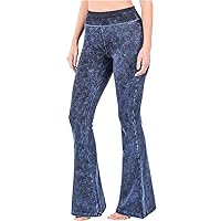 Mineral Washed High Waisted Bell Bottom Jeans