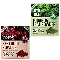 Better Alt Moringa Oleifera Powder & Beet Root Powder (1 lbs Each), Superfood Powders, Vegan, Gluten-Free and Non- GMO | Nutrient Rich | 2 Months Supply