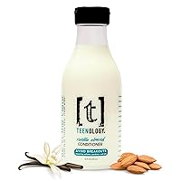 Teenology Conditioner for Teens - Avoid Forehead and Body Acne - Sulfate and Paraben Free, Noncomedogenic, Natural Botanical Extracts, Vanilla Almond - 16 oz.