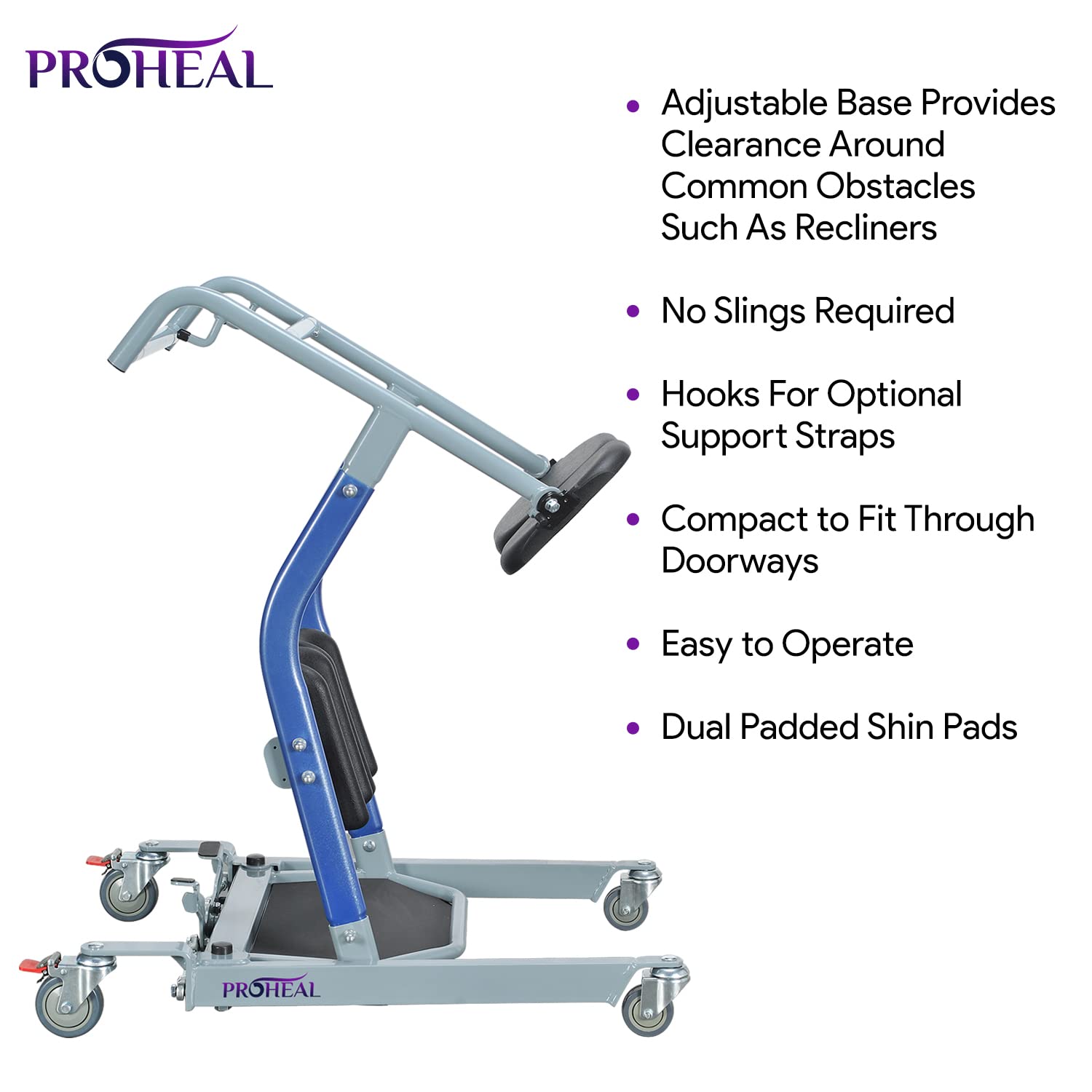ProHeal Stand Assist Lift - Sit to Stand Standing Transfer Lift - Fall Prevention Patient Transfer Lifter for Home and Facilities - 500 Pound Weight Capacity