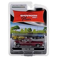 Greenlight 68010-F Showroom Floor Series 1 - 2022 Ram 3500 Limited Longhorn - Delmonico Red 1:64 Scale Diecast