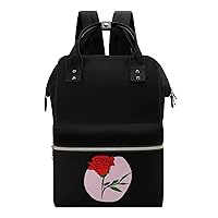 Rose Waterproof Mommy Bag Diaper Bag Backpack Multifunction Large Capacity Travel Bag