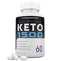 Advanced Keto 1500 Pills Includes Apple Cider Vinegar goBHB Exogenous Ketones Advanced Ketogenic Supplement Ketosis Support for Men Women 60 Capsule