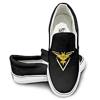 Team Instinct Mens Casual Sneakers Canvas Classic Boat Shoes Black