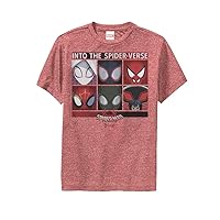Marvel Boys' Short Sleeve Performance T-Shirt, Red Heather, Small