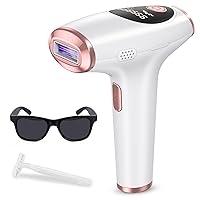 AMZGIRL At-Home IPL Laser Hair Removal for Women and Men Permanent Hair Removal 999,999 Flashes Painless Hair Remover on Armpits Back Legs Arms Face Bikini Line, Corded