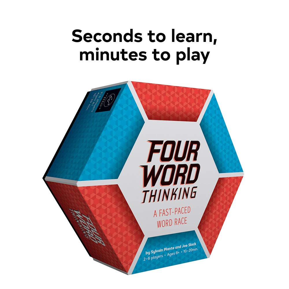 Chronicle Books Four Word Thinking: A Fast-Paced Word Race (Fun Family Word Game, Wordplay Card Game for All Ages), multilcolor