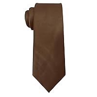 KOOELLE Men's Ties Solid Pure Color Plain Formal Black Ties For Men