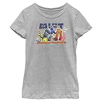 Disney Girl's Mift Comedians T-Shirt, Athletic Heather, Medium