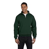 Adult 8 oz. NuBlend? Quarter-Zip Cadet Collar Sweatshirt XL Forest Green