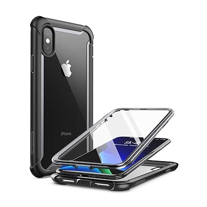 i-Blason Ares Full-Body Rugged Clear Bumper Case for iPhone Xs Max 2018 Release, Black, 6.5