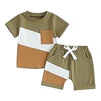 4th of July Baby Boy Outfit I Dig 4th of July Excavator Shirt Solid Shorts 2Pcs Toddler Boys Fourth of July Outfits