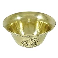 Tibetan Buddhist Offering Bowl Traditional Brass Carved Holy Water Bowls Set of 7
