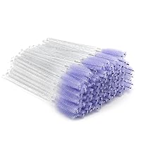 300PCS Disposable Mascara Brushes, Crystal Lash Brush Makeup Kit, Adjustable Eyelash Spoolies for Eyelash Extensions, Eyebrow and Makeup (White + Purple)