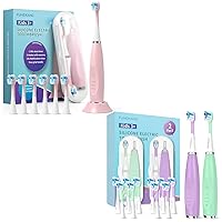 Kids Electric Toothbrushes 3 Pack Smart Sonic Toothbrush for Boys and Girls 3 4 5 6 7 8 9 10 11 12 (Pink+Purple+Mint)