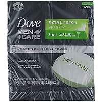 Dove Men's Bar Extra Fresh, 12 Count