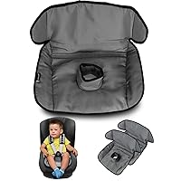 Car Seat Protector for Potty Training | Piddle Pad Cover from Crumbs, Spillages, Nappy Leaks & Toilet Training | Fits All Carseat & Buggy, Age: 6m-4 Years Old | Keeps Seat Clean & Dry! (Grey)Pack of 2