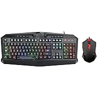 Wired Gaming Keyboard and Mouse Combo, Support Luminous Wired Gaming
