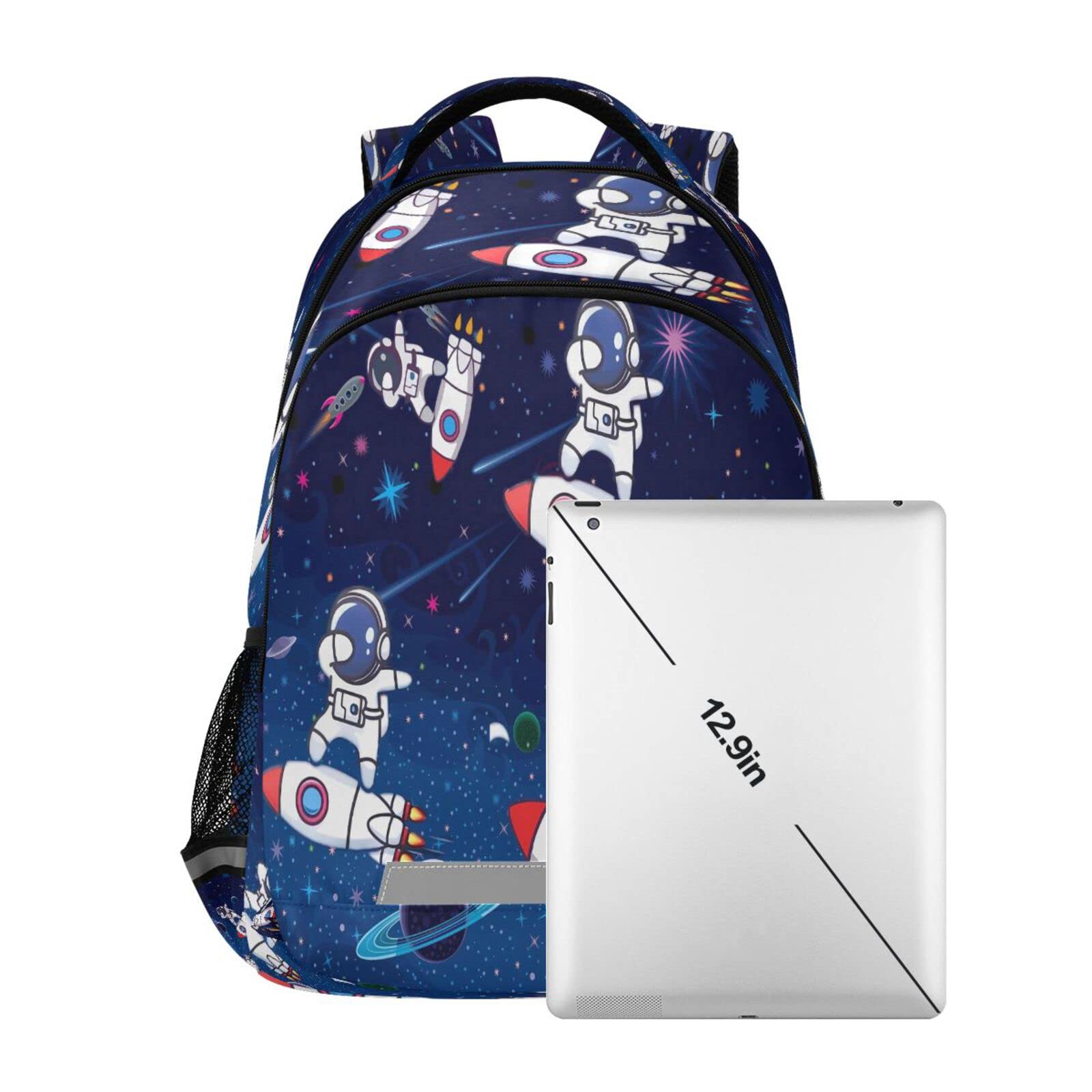 MNSRUU Rocket School Backpack for Kids 5-12 yrs,Space Theme Backpack Kindergarten School Bag