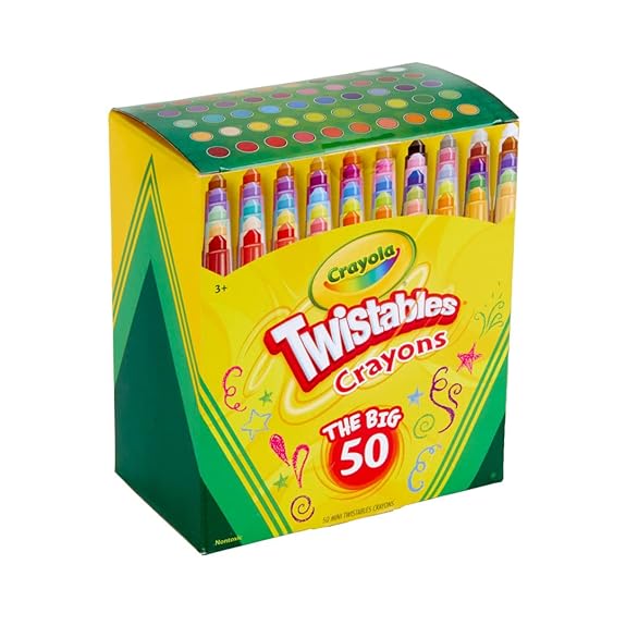 Crayola Mini Twistables Crayons (50ct), Kids Art Supplies, Unique Gifts for  Kids, Coloring Set, Crayons for Toddlers, 3+