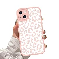 ZIYE for iPhone 13 Case Pink Leopard Pattern Phone Case with Camera Protection,TPU Silicone Rubber Protective Cover Cheetah Design Cases Compatible with iPhone 13 6.1 Inch