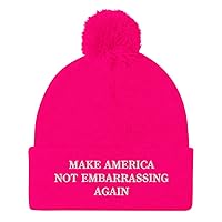 Make America Not Embarrassing Again Hat (Embroidered Pom-Pom Beanie) Anti-Trump
