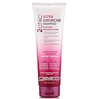 GIOVANNI 2chic Ultra-Luxurious Shampoo - Curly & Wavy Hair, Aloe Vera, Pro-Vitamin B5, Lauryl & Laureth Sulfate Free, No Parabens, Color Safe, Cherry Blossom & Rose Petals - 8.5 oz (1 Pack)