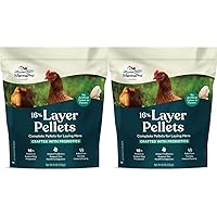 Manna Pro Chicken Feed | 16% Chicken Food with Probiotic Pellets, Chicken Layer Feed | 8 Pounds (Pack of 2)