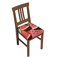 Stretch Chair Covers for Dining Room Kitchen Chair Covers Two Pieces Ripe Watermelon Slice Seeds Printed Stretchable Dining Chair Slipcover Stretch Office Chair Cover