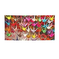 Origami Paper Cranes Printed Banners Personalized Party Banner Photo Text Background Banner Wall Banner for Halloween Party Home Decorations or Backdrops
