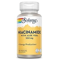 SOLARAY Niacinamide 500 mg | Vitamin B-3 | Energy Metabolism, Circulation, Nerve & Skin Health Support, 100 CT