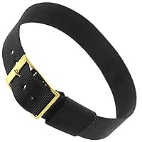 18mm Milano WB Sport Strap Wrap Thin Nylon Buckle Black Replacement Watch Band E 18N